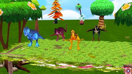 Five Little Ducks Dinosaurs | T-Rex Childrens Songs | Big Dinosaur Cartoon Short Movie