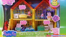 PEPPA TOUR of Fisher Price Peppa Pig Peek n Surprise Playhouse Playset Nickelodeon