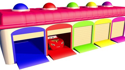 Learn Colors w Disney 3D Cars Lightning McQueen for Children - Leaning Video - Cartoon for Kids