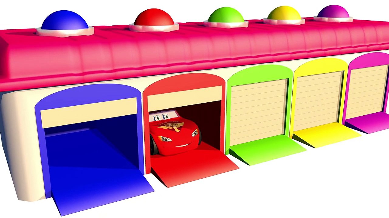 Learn Colors w Disney 3D Cars Lightning McQueen for Children - Leaning Video - Cartoon for Kids