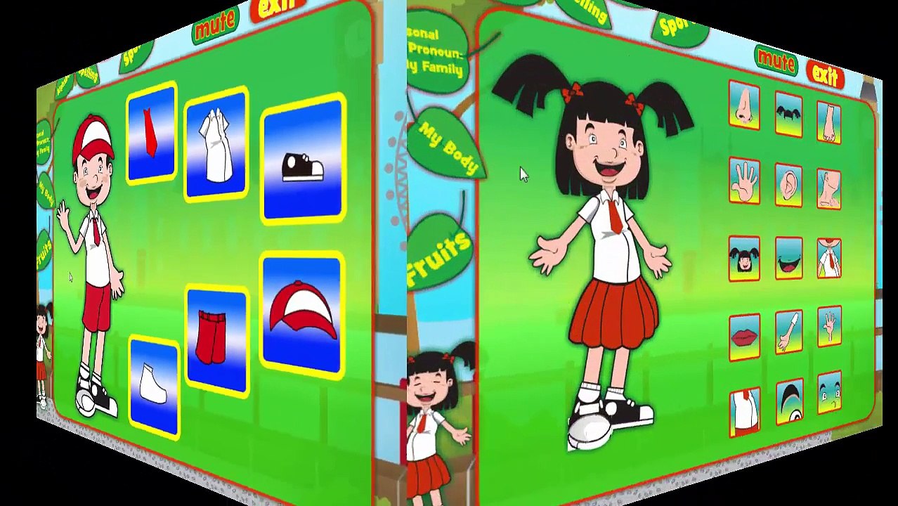 Learn English for Kids   Learn English for Kids Human Body ~ Eye, Hair, Nose ETC