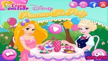 ELSA FROZEN Y RAPUNZEL PRINCESAS DISNEY! - DISNEY PRINCESS ELSA AND RAPUNZEL TEA PARTY!