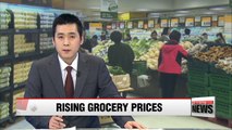 Korea's food price inflation rate ranks in OECD's top three for third straight month