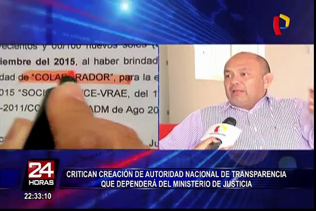 Cuestionan que Autoridad Nacional de Transparencia dependa del Ministerio de Justicia