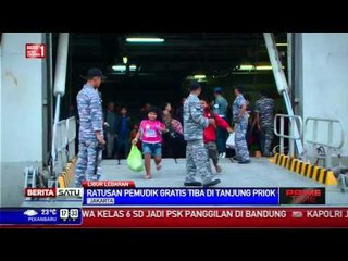 Ratusan Pemudik Gratis Tiba di Tanjung Priok