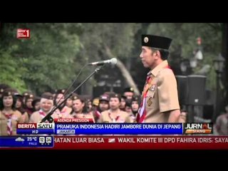Jokowi Pimpin Upacara Pelepasan Kontingen Pramuka Indonesia ke Jepang
