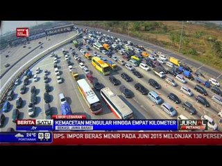 Drone Report: Tol Cikarang Utama Macet Panjang