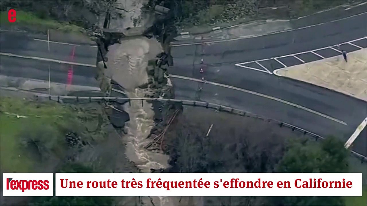 Californie: une route très fréquentée s'effondre après de fortes précipitations