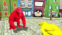 Colors Gorilla dinosaurs Finger family - Colors captain America 3d animation Finger family rhymes