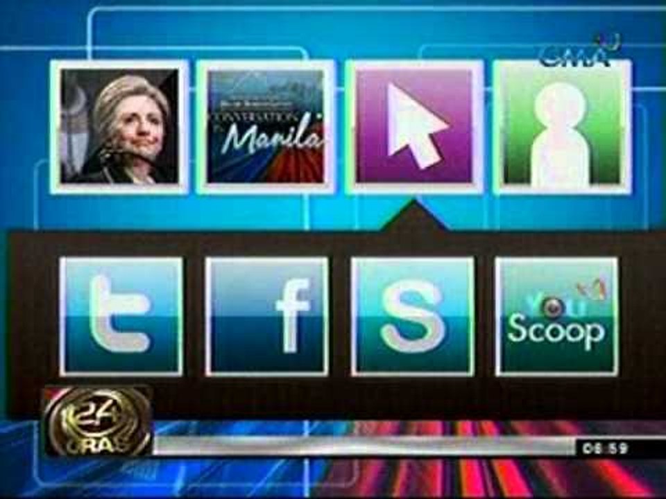 US Sec. of State Hillary Rodham Clinton, a conversation in Manila, matutunghayan bukas dito sa GMA