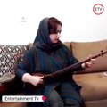 Afghan Beautiful Girl Singing With Dambura