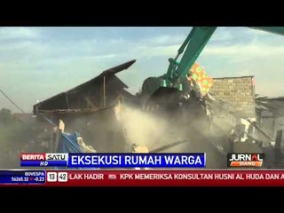 Aksi Dorong Antara Aparat dan Warga di Pulogadung