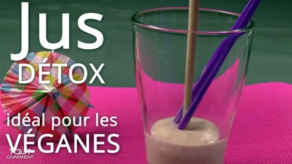 Recette de jus détox (banane, fraises, lait d'amande)-HTo6p-cDO0M