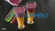 Recette de MILK SHAKE sans glace  -  mangue, orange & fruits rouges-eTymW5ae9rw