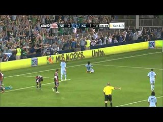 Kei Kamara celebrates goal St. Paddy's style