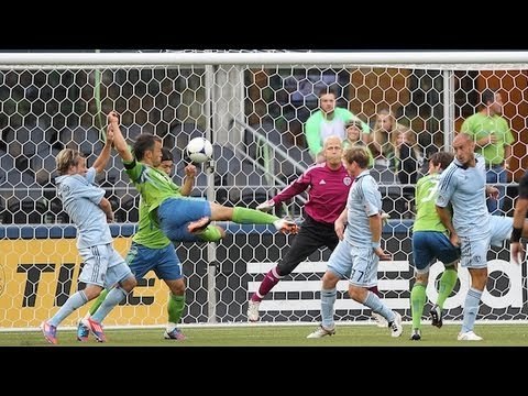Great Goal! Flying Volley from Patrick Ianni of the Seattle Sounders