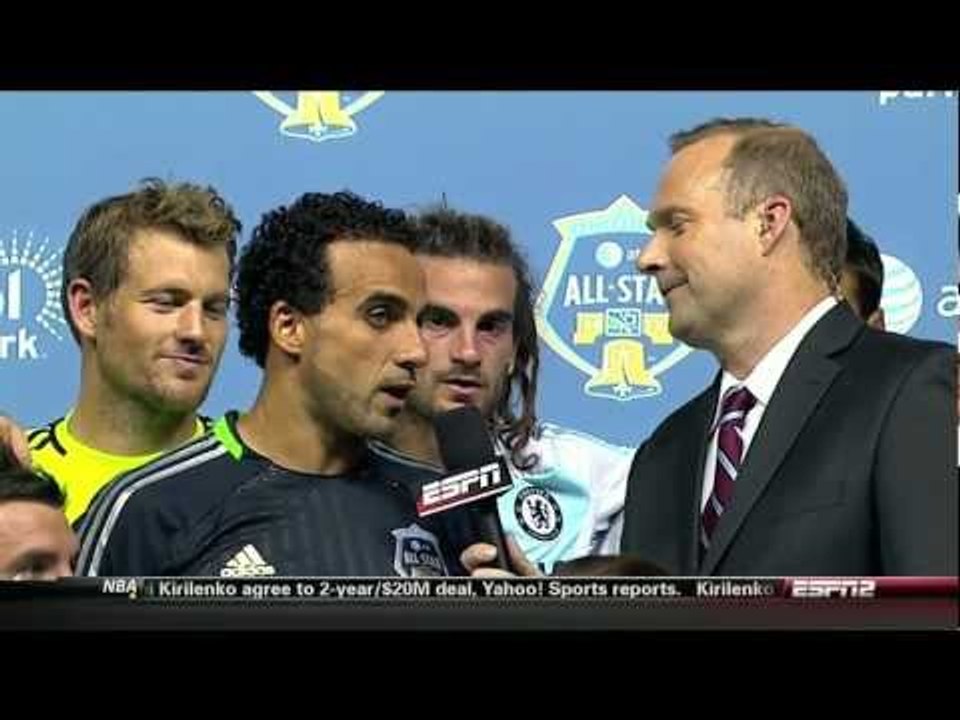 Captain Dwayne De Rosario Lifts MLS All-Star Trophy