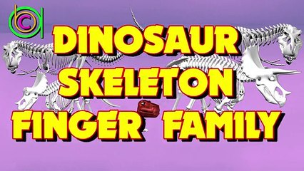 Crazy Dinosaur Skeleton Finger Family For Children in 3D