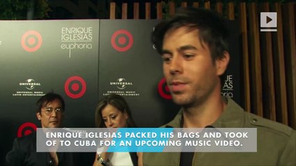 Enrique Iglesias flies to Cuba for music video