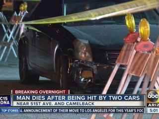 Man dies after being hit by cars in Phoenix overnight