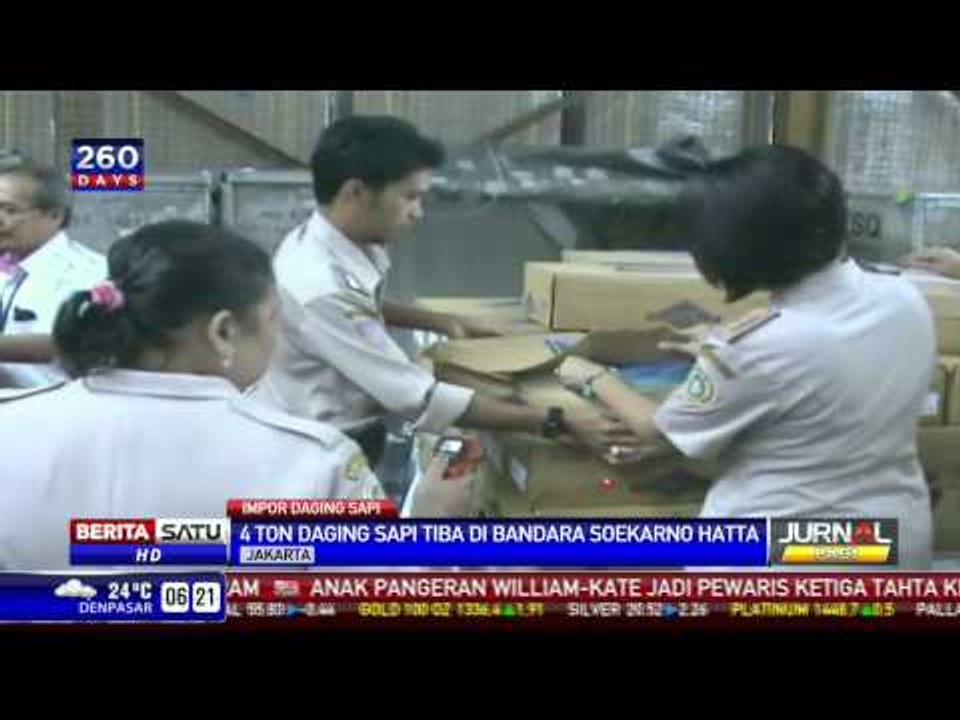 4 Ton Daging Sapi Tiba di Bandara Soekarno Hatta