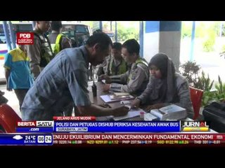 Polisi dan Petugas Dishub Periksa Kesehatan Awak Bus