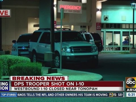 DPS Trooper shot on I-10 near Tonopah