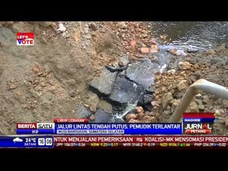 Jalur Lintas Tengah Palembang-Bengkulu Putus, Pemudik Terlantar