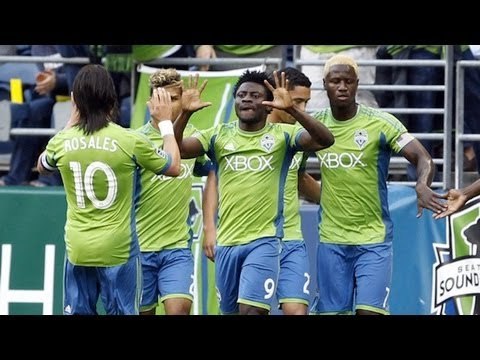 GOAL: Obafemi Martins smashes home Andy Rose cross | Seattle Sounders vs. Real Salt Lake