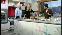 Holly and Phil laugh at Gino s  sausage in the hole  - This Morning 14th October 2010