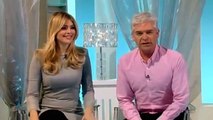 Holly nearly swears as Phil makes her jump! This Morning 8th February 2012