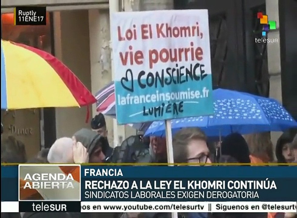 Trabajadores franceses exigen al senado revoque la reforma laboral