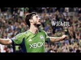 GOAL: Brad Evans drives it hard and low to put the Sounders into the lead