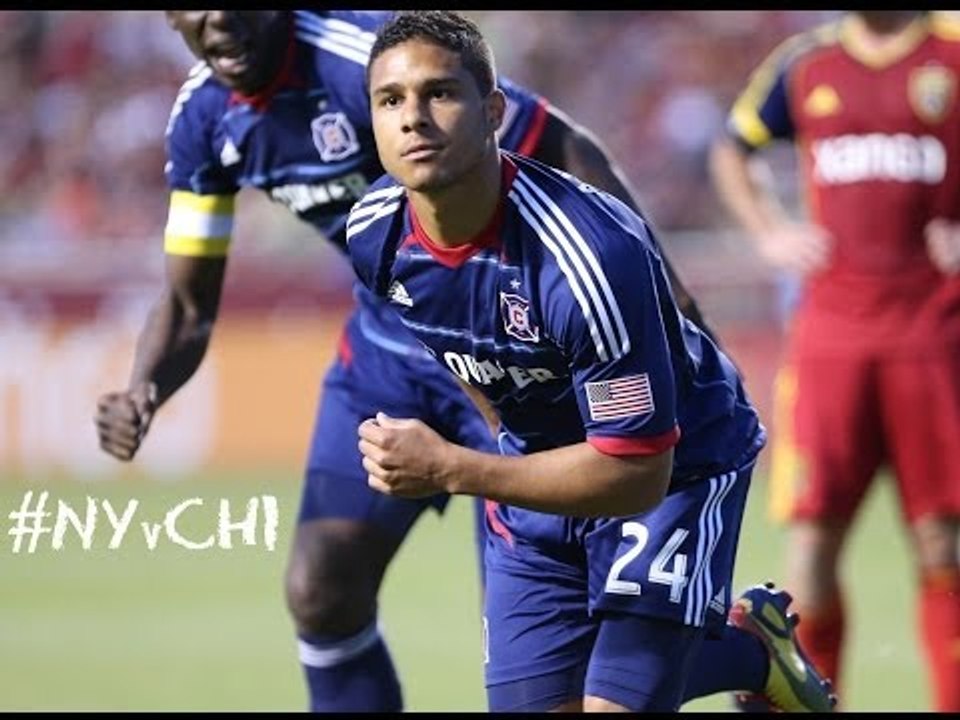 GOAL: Quincy Amarikwa heads home a corner for the Fire | New York Red Bulls vs. Chicago Fire