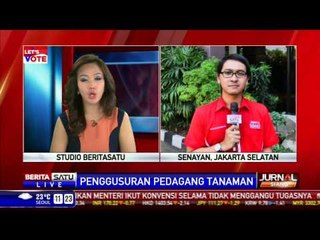 LIVE -- Penggusuran pedagang Tanaman di Trotoar Kawasan Senayan