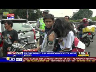 Polisi Razia Pelajar Pengendara Sepeda Motor