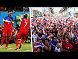 ESPAÑOL: Aficionados en Brasil celebran la victoria de EE.UU. | Copa Mundial 2014