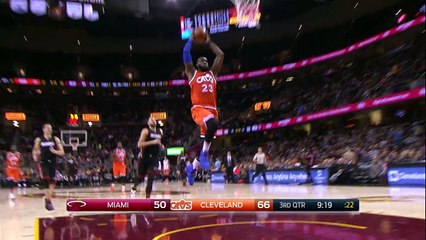 LeBron James Picks Off a Pass and Throws It Down Against the Heat _ 12.09.16-AQmAb5Bt8Qo