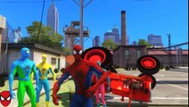 RED TRACTOR with Colors Spiderman Cartoon for Kids and Nursery Rhymes Children Songs