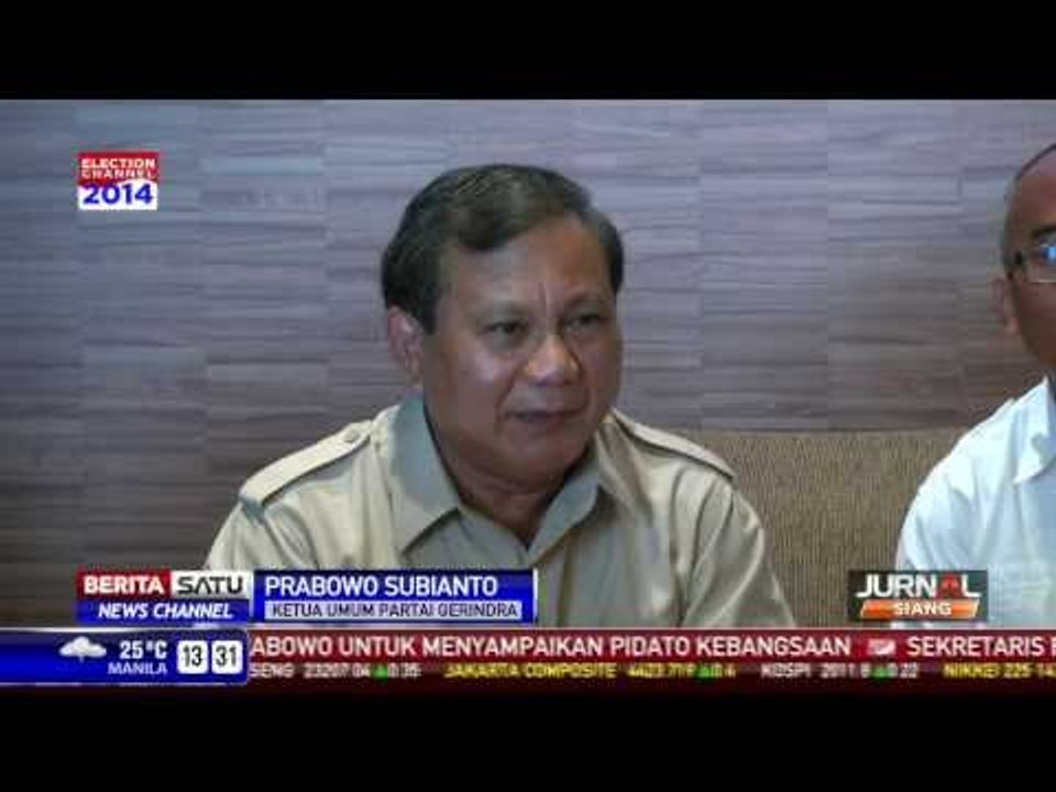 Prabowo Subianto: Saya Tidak Cocok Jadi Wakil Presiden