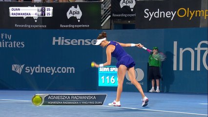 Sydney - Le superbe revers slicé de Radwanska