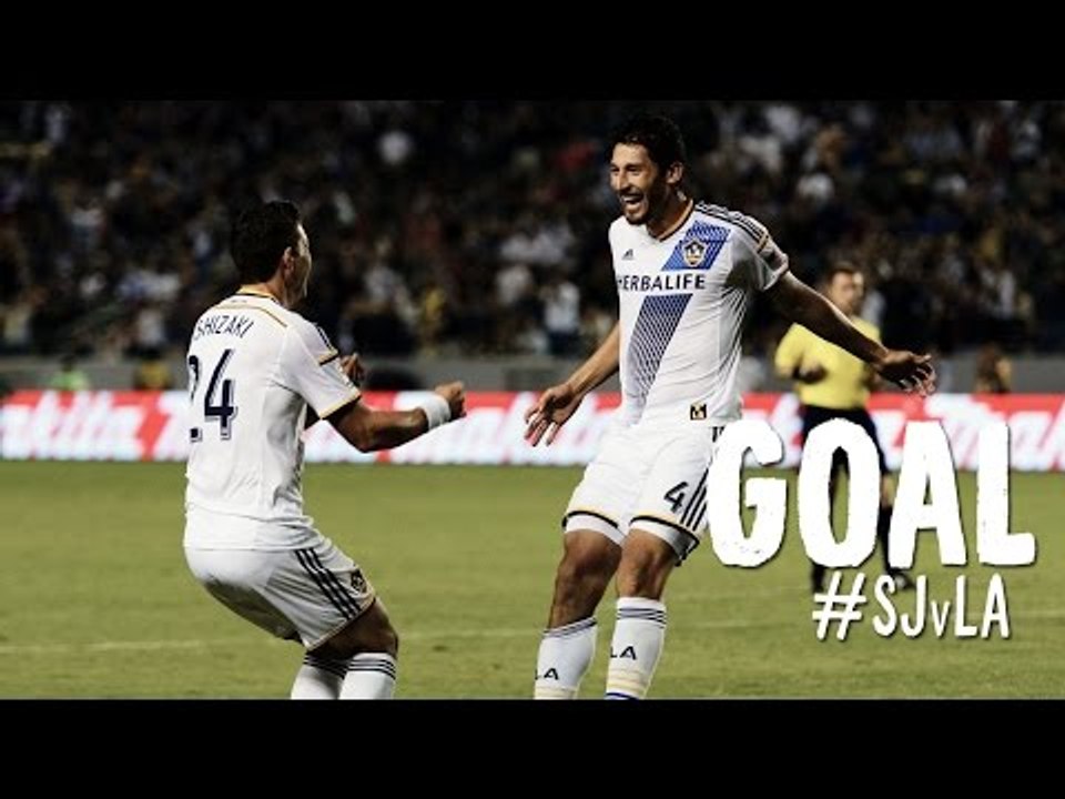 GOAL: Omar Gonzalez leaps over the Quakes defense | SJ Earthquakes vs. LA Galaxy