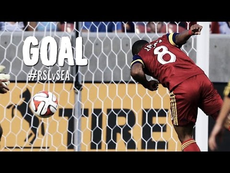 GOAL: Joao Plata lines a header into the back of the net | Real Salt Lake  vs Seattle Sounders