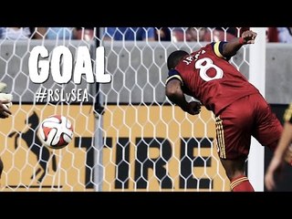 GOAL: Joao Plata lines a header into the back of the net | Real Salt Lake  vs Seattle Sounders