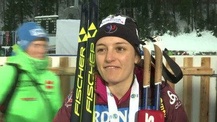 Download Video: Biathlon - CM (F) - Ruhpolding : Aymonier «Mon premier 10 sur 10 en compétition»