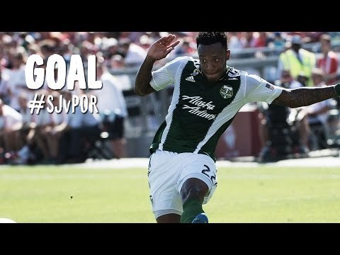 GOAL: Rodney Wallace gets a deflection and puts it top corner