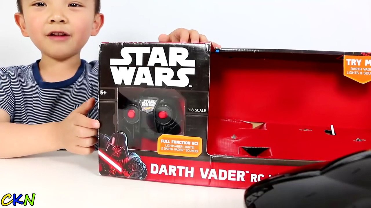 Hot Wheels RC Star Wars Darth Vader Car Unboxing_Playing With Ckn Toys Remote Control Toys-VBXVGn