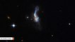 Hubble Telescope Watches As Two Galaxies Collide