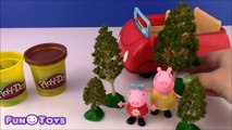Play Doh Peppa Pig Muddy Puddles RED CAR with Mummy Pig FUN video for BABY PRESCHOOLER TODDLER