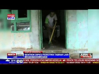 Polisi Olah TKP Pasca Bentrok di Ratu Nuban